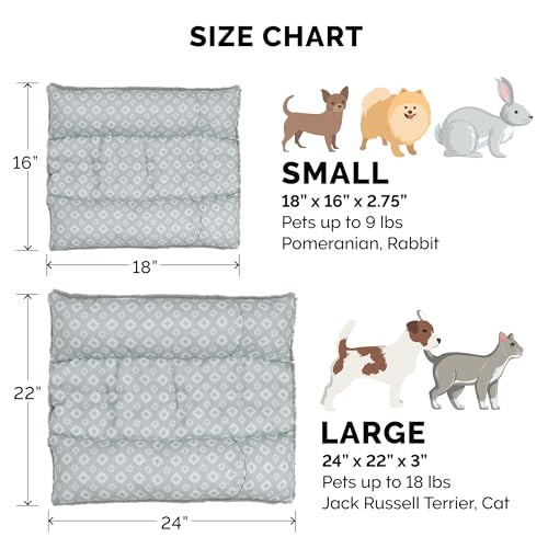 Furhaven Cat Bed for Indoor Cats, Washable w/ Removable Bolsters, For Pets Up to 18 lbs - Plush & Diamond Print Cuddle Loa...