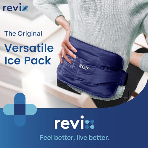 REVIX Ice Pack for Injuries Reusable Gel for Lower Back, Cold Packs for Back Shoulder, Elbow, Hip, Leg, Wrap Around Entire...