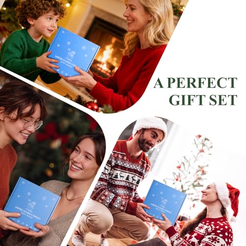 Winter Scented Candles, Holiday Candles for Home, Aromatherapy Soy Candles Gifts Set for Women Men, Vanilla/Fir/Apple Cide...