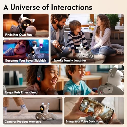 Loona Robot Pet Dog ChatGPT-4o Smart AI-Powered Companion Voice & Gesture Control, Real-Time Interaction Robotics Toys for...
