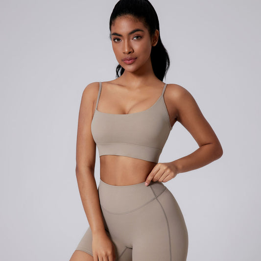 Asymmetric Large Digging Back Yoga Bra Sports Vest
