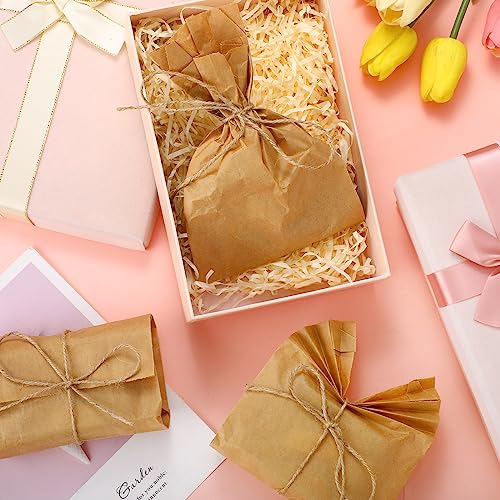 Fulmoon 50 Pieces Soap Paper Bags, 5'' x 8'' Kraft Paper Bags for Packaging Soap Making Wrappers with 394 Inch Jute Ropes ...