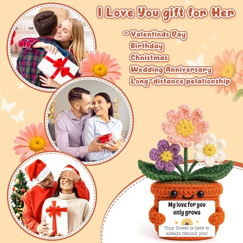 BackURyear Mini Gifts for Her Wife Girlfriend, Handmade Romantic I Love You Wedding Anniversary Valentine’s Day Birthday C...