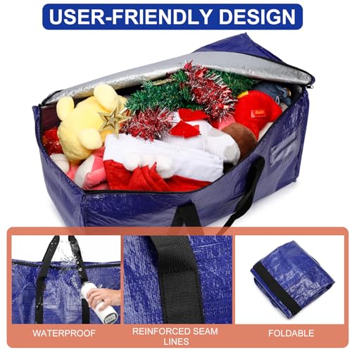 Cryster 6 Pack Moving Bags Heavy Duty, Extra Large Storage Totes Bag with Zippers and Sturdy Handles, Packing Bags for Mov...