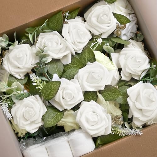 DreamBuilt Wedding Aisle Decorations for Wedding Ceremony Set of 10 Pew Flowers for Church Chair Decorations Party Decor w...