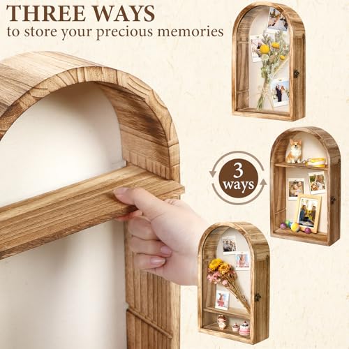 Dremisland Large Shadow Box Frame 10x16 Deep Shadow Boxes Display Case with Linen Back and Removable Shelves, Picture Fram...