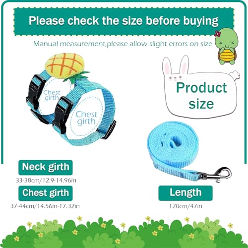 4-Pack Adjustable Bunny Harness & Leash Set - Secure Vest-Style with Bow Tie for Rabbits, Kittens, Puppies & Small Pets