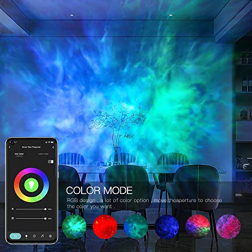 Galaxy Projector,Star Projector Galaxy Light,Smart Northern Lights Projector,Aurora Starlight Projector,Rotatable Nebula L...