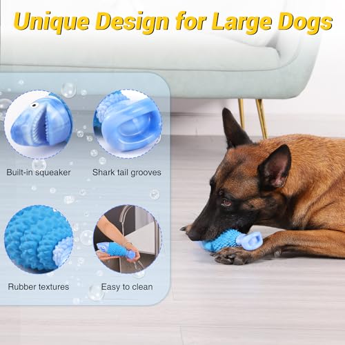 WinTour Tough Dog Toys for Aggressive Chewers, Indestructible Dog Chewers for Medium & Large Breeds, Squeaky Durable Chew ...