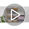ABenkle Small Basket with Handles, Boho Decorative Rope Woven Dog Cat Toy Storage Bin Shelf Storage Organizer, Easter Chri...