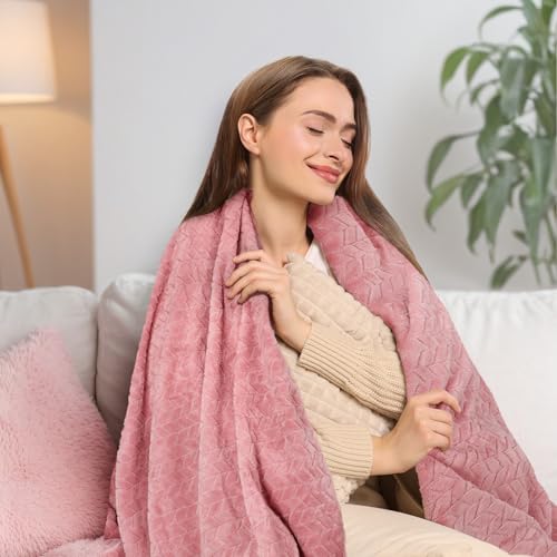 Birthday and Get Well Gifts for Women - Relaxing Spa Care Package With Luxury Flannel Blanket, Light-Up Rose Flower - Uniq...