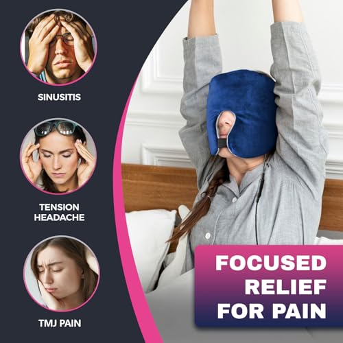 CREATRILL Face Heating Pad for Tension Headaches, Dry Eyes, Sinus Relief, Full-Coverage Heated Face Mask for Sleep Aid and...