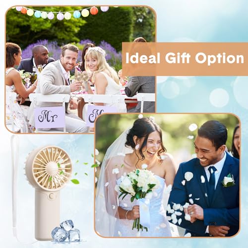 Rossesay 12 Pcs Mini Portable Fan Handheld Battery Operated Portable Small Personal Fans for Summer Beach Indoor Outdoor T...