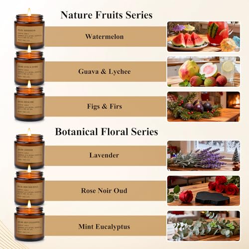 12 Pack Aromatherapy Candles for Home Scented, Aromatherapy Jar Candle Gifts for Women, Natural Soy Wax Amber Candle Set, ...