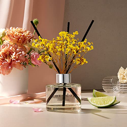 COCODOR Flower Reed Diffuser Set / 6.7oz / White Jasmine/Scent Diffuser with Sticks Home Fragrance Reed Diffuser for Bathr...