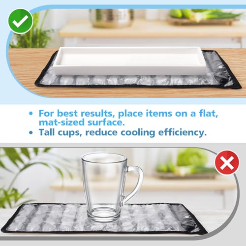 2 Pcs Reusable Cooling Sheet for Keeping Food Fresh Outside Party - Flexible Ice Packs Blankets Keep Meat Cold, Replacemen...