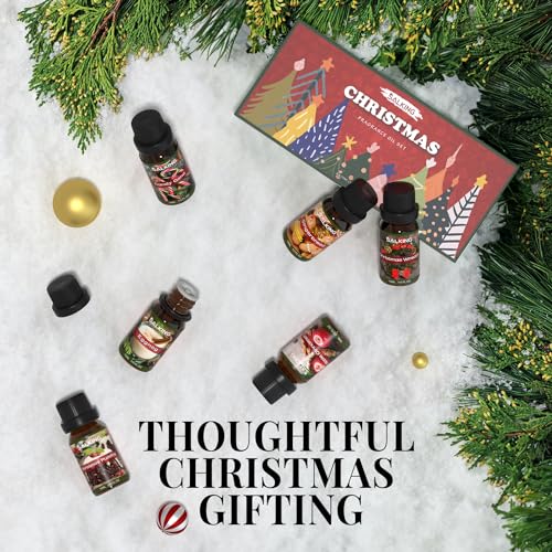 SALKING Christmas Fragrance Oils, Premium Essential Oil for Diffuser, Scented Oil Gift Set for Soap Candle Making - Christ...