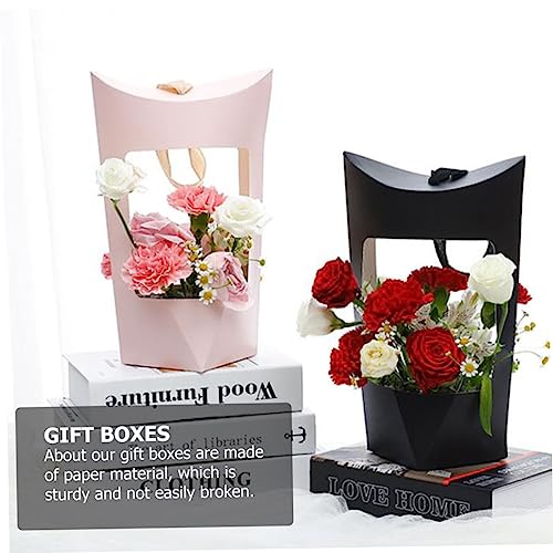 HEALLILY 5pcs Minimalist Flower Wrap Bags for Decorative Presents Sturdy Floral Packaging Boxes for Home Office and Specia...