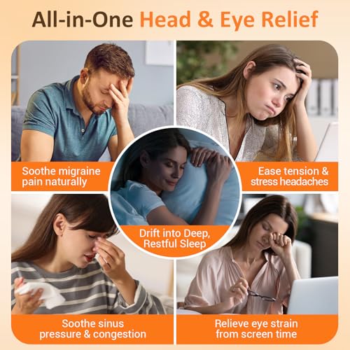 FSA Eligible HSA, Comfytemp Migraine Headache Relief Cap, Microwave Heating Pad Migraine Mask Heat Cap for Sinus Pressure,...