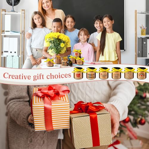 Lyrow 6 Pcs Teacher Appreciation Candles Gifts Set Best Teachers Gifts for Women and Men Include Ruler-Style Ribbon 3.5 oz...