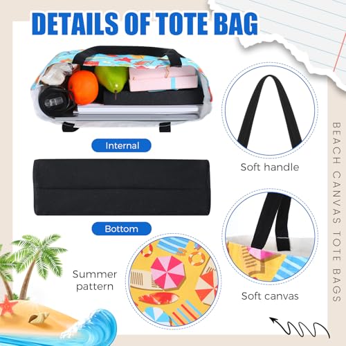 SilTriangle 20 Pcs Beach Tote Bag Gifts for Women Reusable Summer Tote Bag Large Grocery Shopping Handbags for Beach Pool ...
