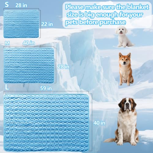 Dog Cooling mat, 40’’×28’’Washable Cooling Pad for Dogs, Large Dog mat Designed for Summer, Breathable and Easy to Carry p...