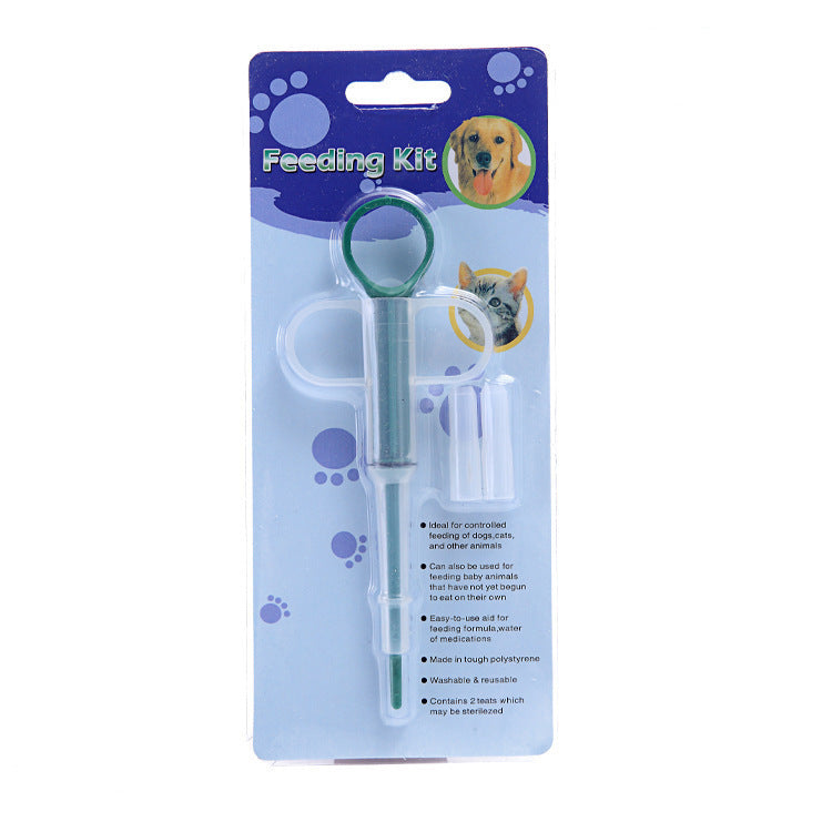 Cat Pill Shooter, Pill Popper For Cats & Dogs, 2-in-1 Pet Piller  Anti-drop Syringe For Tablets & Liquid. Easy Admin For Small Animals. Soft Rubber Tip Protects Gums