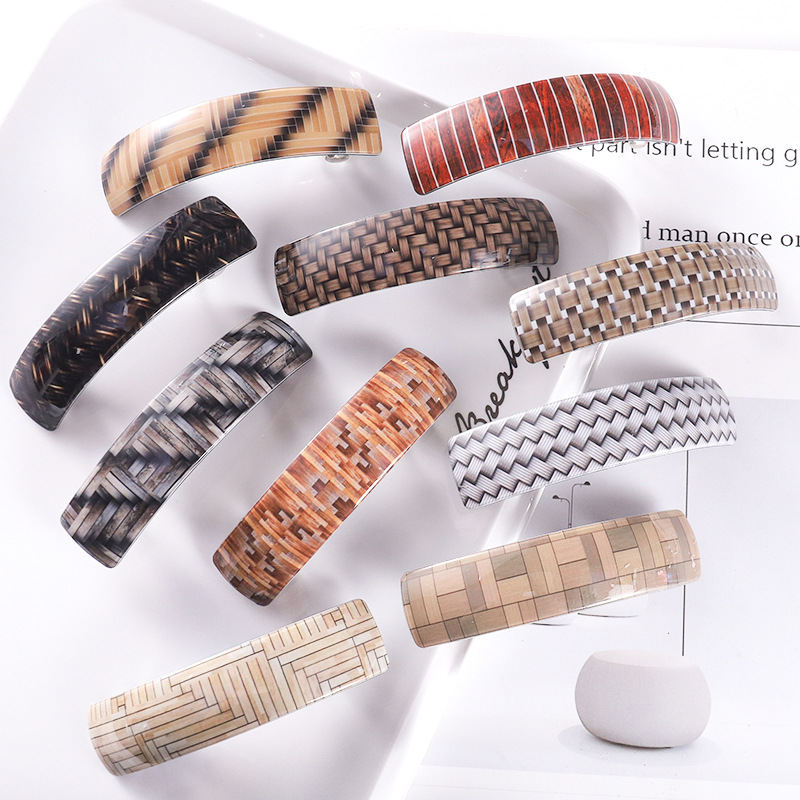 Korean Style Acrylic Curved Spring Gap Former Red Hair Accessories
