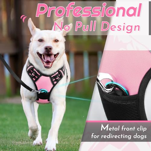 Eagloo Dog Harness for Large Dogs, No Pull Service Vest with Reflective Strips and Control Handle, Adjustable and Comforta...
