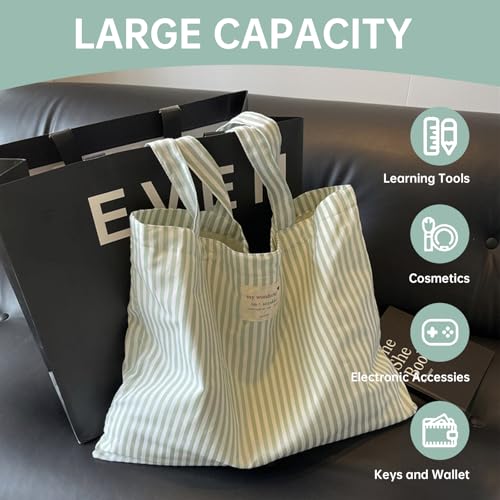 YanZhou Canvas Tote Bag, Organic Cotton, Reusable, Durable and Eco-friendly, Ideal for Shopping and Groceries