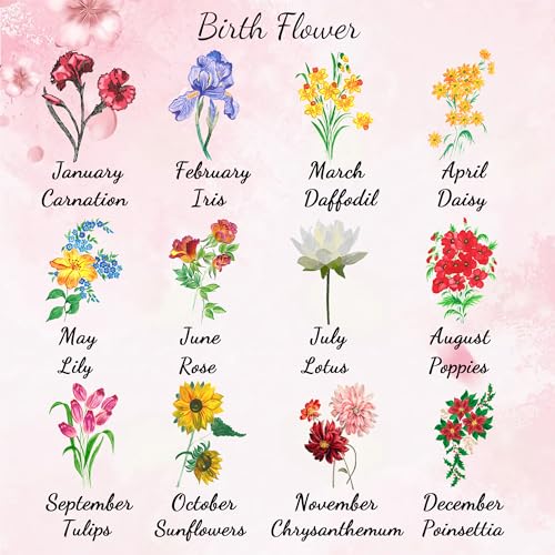 Cooayyaooc Personalized Wooden Keepsake Memory Box with Birth Flower & Name, Custom Wood Decorative Storage Box with Lids ...