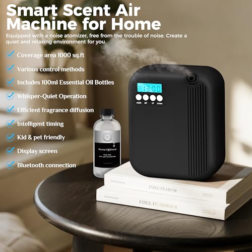 Hotel Collection Diffuser, 3000 Sq.Ft of Coverage, Scent Diffusers for Home Large Room, Office Waterless Essential Oil Dif...