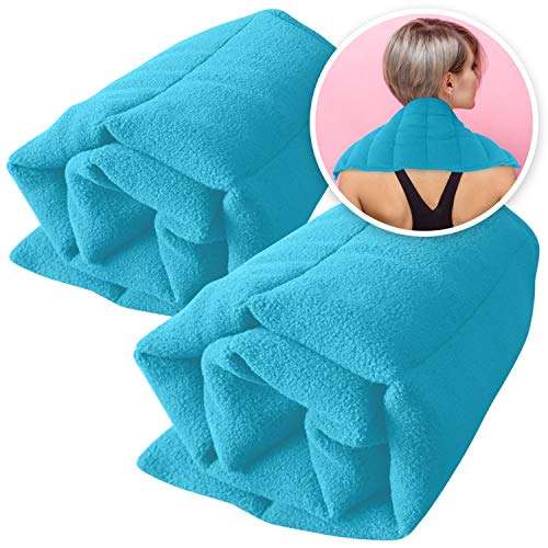 Microwavable Heating Pads Set of 2 Natural Moist Heat Pad for Back Pain, Neck and Shoulders, Nerve, Cramps, Lower Lumbar R...