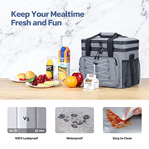 Maelstrom Portable Collapsible Soft Cooler Bag – 24/30/60 Cans Double-Deck Leakproof Ice Chest for Beach, Camping & Grocery
