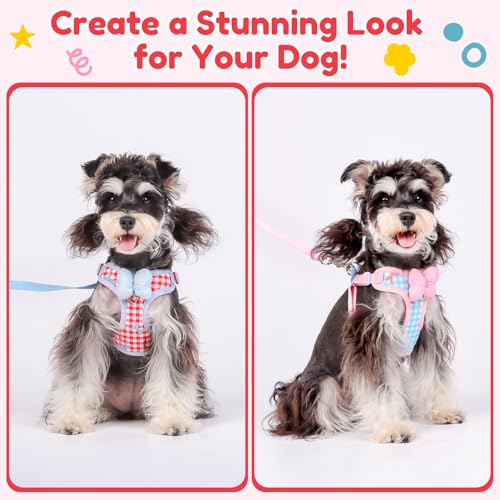 Coppthinktu Dog Harness for Small Sized Dogs, Puppy Cat Harness with Leash Set No Pull Dog Harness Adjustable Reflective S...