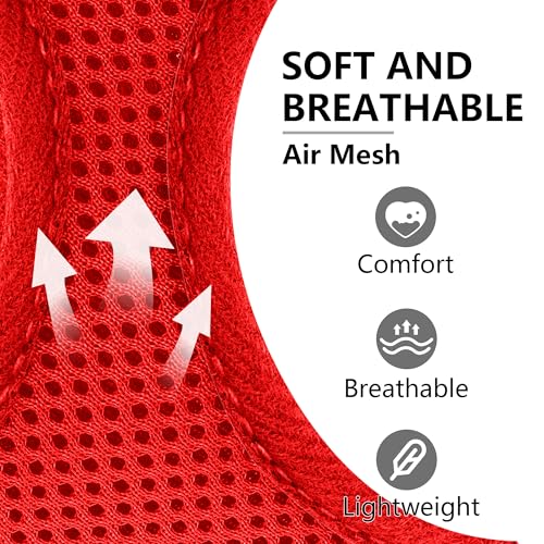 AIITLE Small Dog Harness, Triple-Layer Breathable Plaid Mesh, Adjustable Fit & Reflective Design, Choke-Free Over-The-Head...