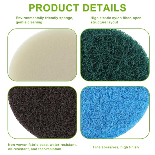 EPLZON 16pcs Electric Cleaning Brush Pad Set 4 Foam Pads 4 Kitchen Mats 4 Performance Pads 4 Microfibre Pads fit for Dreme...