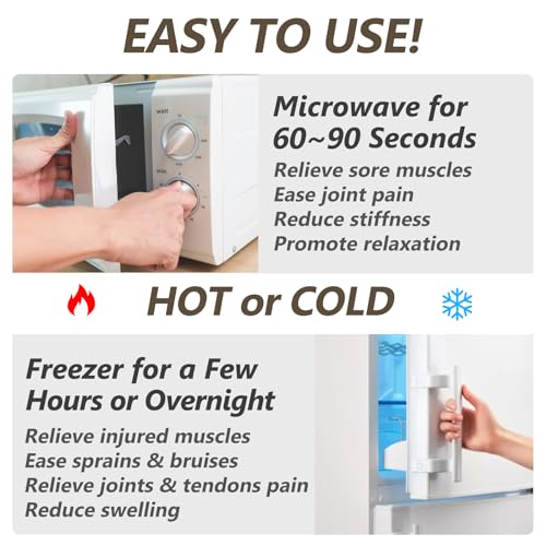 RelaxCoo Heating pad Microwavable with Washable Cover 6 * 12" Microwave Moist Heat Pad for Neck Shoulder, Cramps, Back Pai...