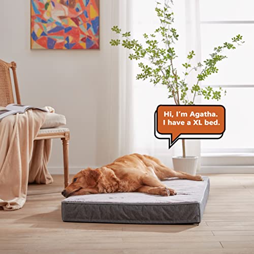 WATANIYA PET Cooling Dog Beds for Large Dogs, Memory Foam Large Sized Dog Bed, Washable Orthopedic Dog Bed for Crate with ...