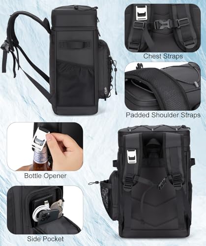 Jornova Insulated Cooler Backpack, 40L Leakproof Backpack with Double Compartments for Men & Women, Large Lunch Cooler for...