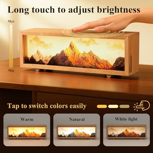 JOHOUSE Mountain Lamp- Unique Night Lamp for Bedroom, Unique Choice for Woman Mother Day Favors