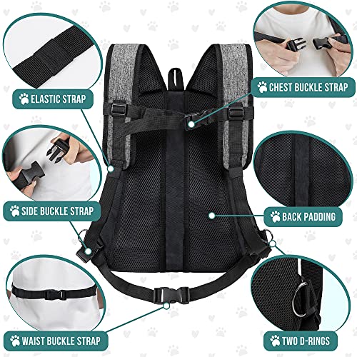 PetAmi Dog Front Carrier Backpack, Adjustable Dog Pet Cat Chest Carrier Backpack, Ventilated Dog Carrier for Hiking Campin...