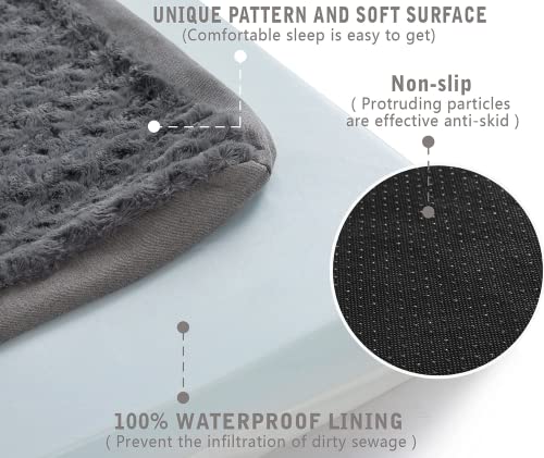GOHOO PET Orthopedic Memory Foam Bed for Large Dogs, Waterproof Cooling Pet Mats for Crate with Removable Washable Cover,I...