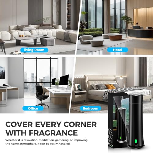 Hotel Scent Diffuser Starter Kit - 1500 Sq Ft Coverage, Hotel Scents Collection, Suitable for Waterless Diffuser Large Roo...