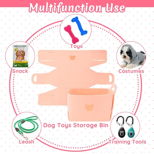 Ousiya 12 Pack Puppy Toys for Teething, Small & Medium Dogs – Chew Toys, Rope Toys & Interactive Dog Toys Set with Storage...