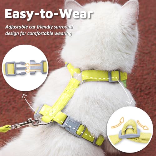 Escape-Proof Cat Harness and Leash Set - Adjustable and Comfortable - Ideal for Walking Cat Outdoors - Fits Small Dogs, Ki...