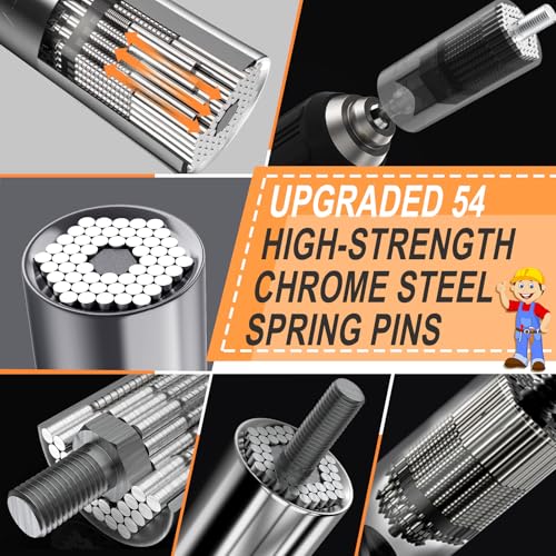 Fathers Day Dad Gifts from Daughter Son Wife Super Universal Socket Tools Gifts for Men, Grip Set with Power Drill Adapter...