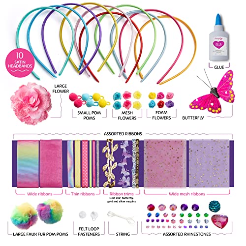Pretty Me Headband Making Kit for Girls - Arts & Crafts Easter Gift - Make Your Own Fashion Headbands for Kids - DIY Hair ...