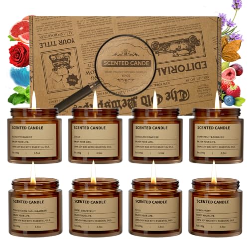 8 Pack Scented Candles Gift Set,Candle Gift for Women, Candle for Home Scented，Perfect Candles Gifts Set for Women, Mum Gi...