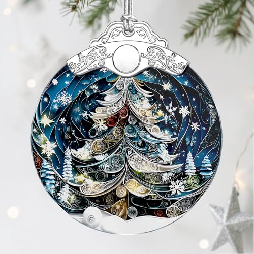 Christmas Tree Stained Glass Ornament - Xmas Decoration | Christmas Ornament | Holiday Keepsake – Xmas Gifts | Gift Exchan...